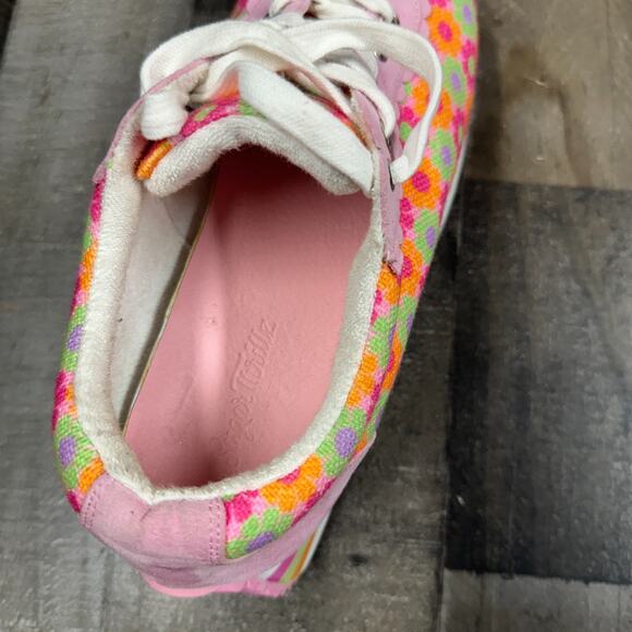 Sugar Thrillz Dolls Kill Groove With Me Floral Striped Platform Sneakers Size 10 - Picture 10 of 16